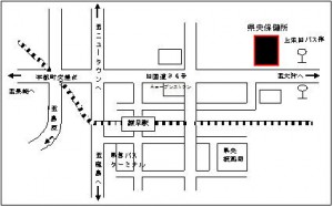 諫早駅からの案内図