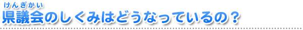 県議会って、なんだろう？