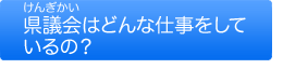 県議会はどんな仕事をしているの？