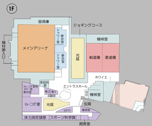 施設配置図（拡大図・１F）