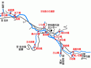 吉井の石橋群地図