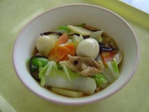 白菜と豚肉の中華煮の写真