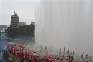 放水の様子