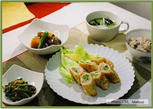 豚肉の野菜ロール揚げ