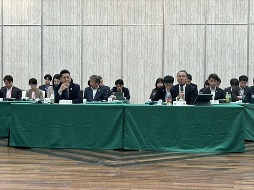 県、市町連携会議知事着座説明