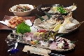 ヒラスのかぶと焼き、茂木ざっこ海老の唐揚げなど