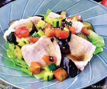 豚肉とナスのさっぱり野菜ソース