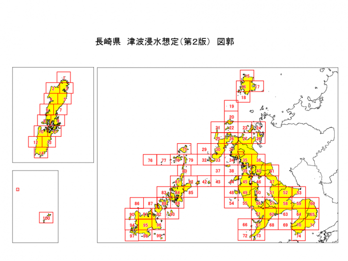 長崎県津波浸水想定(第2版)図郭