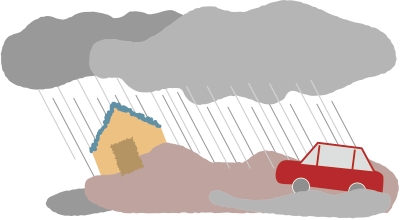 豪雨災害のイメージ図