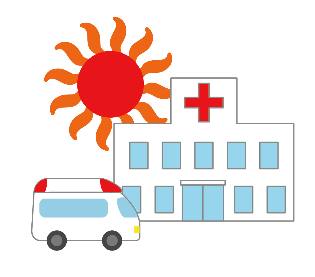 熱中症救急搬送のイメージ図