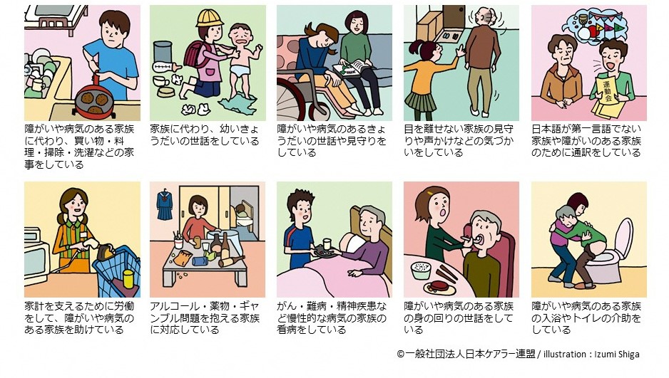 ヤングケアラーイラスト