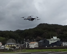 実証事業3機体飛行の様子