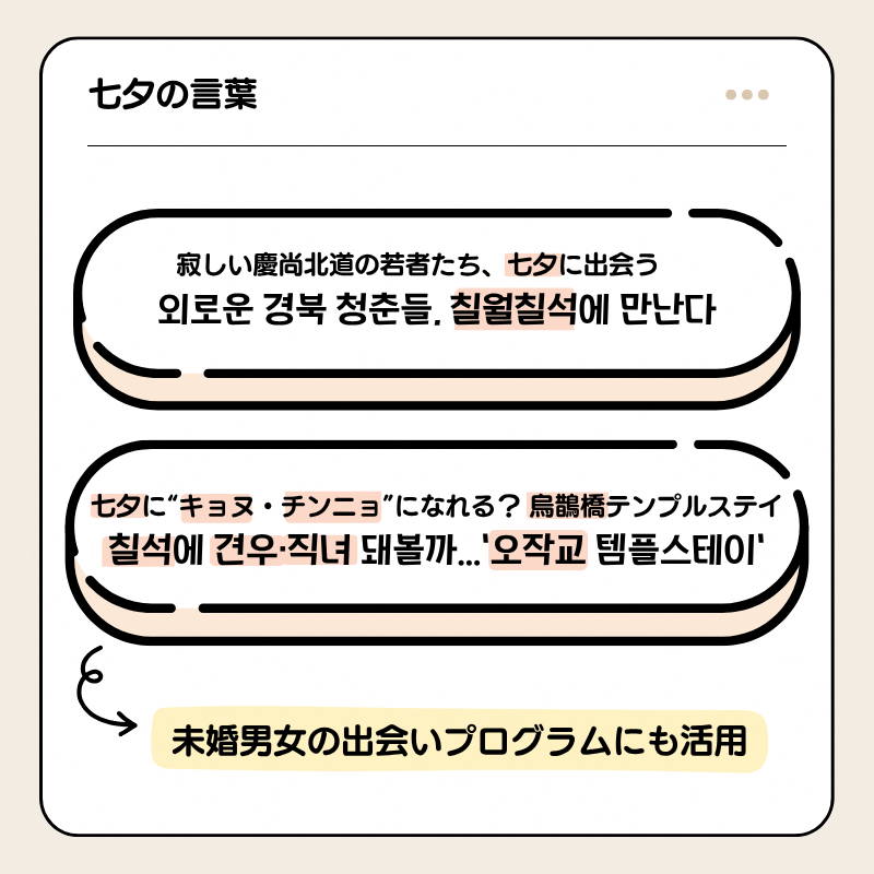 七夕伝説の言葉はこんな意味でも使われています２